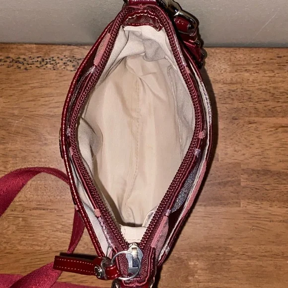 Coach Signature Metallic Stripe Crossbody Bag - Picture 10 of 15